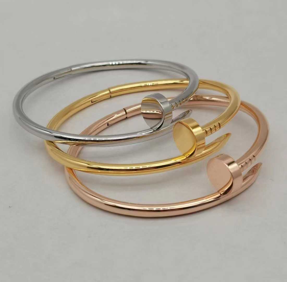 

carter bracelet designer Nail Bracelet 18k Rose Gold Nail Bracelet Titanium Steel Jewelry