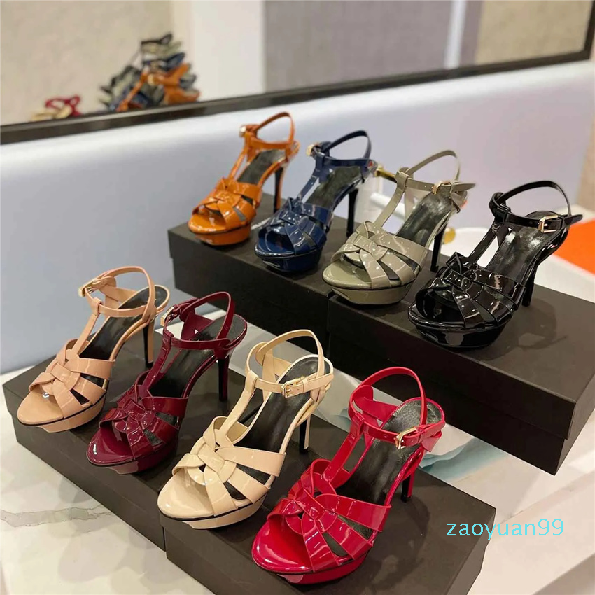 

Designer Sandals Small Fragrance Pure Gold Platform T-strap High Heels Sandals Lady Shoes Party Shoes 13cm With Box versatile Wedding shoes Size 35-42