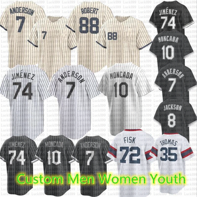 

Southside Tim Anderson Baseball Jersey Eloy Jimenez Jose Abreu Luis Robert Yoan Moncada Bo Jackson Lucas Giolito Yermin Mercede Keuchel Thomas, Men