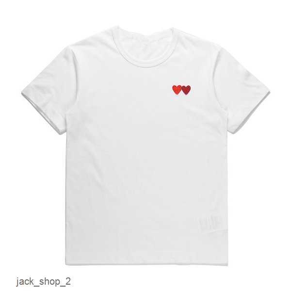

23s Play Mens t Shirt Designer Red Commes Heart Women Garcons  Badge Des Quanlity Ts Cotton Cdg Embroidery Short Sleeve 10 L8M0