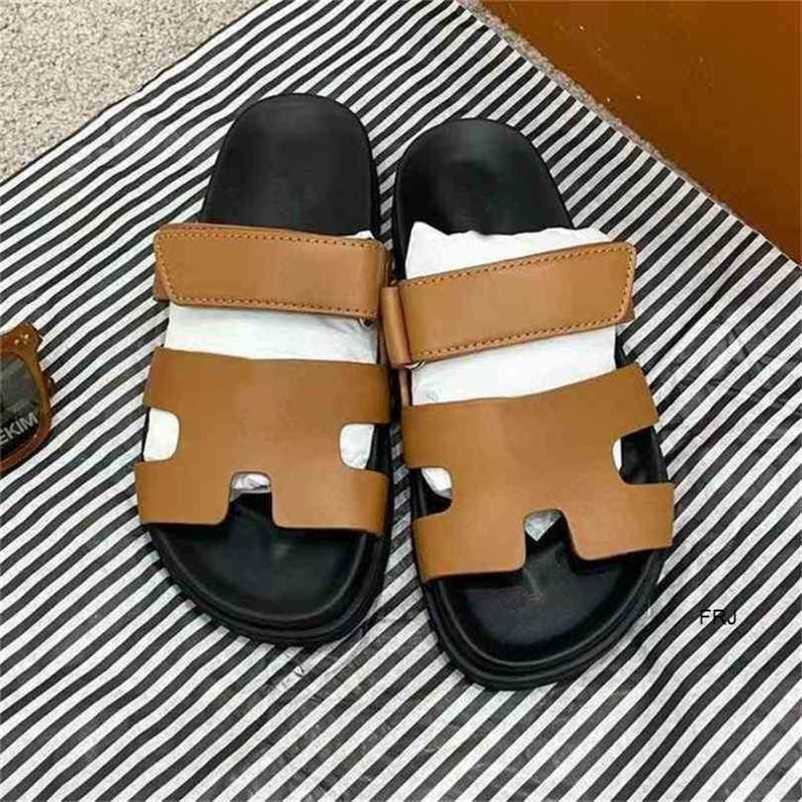

Designer H erms Oran sheepskin Slippers Beach Flat Sandals Luxury Summer Lady Leather Top Quality Wome Have Original