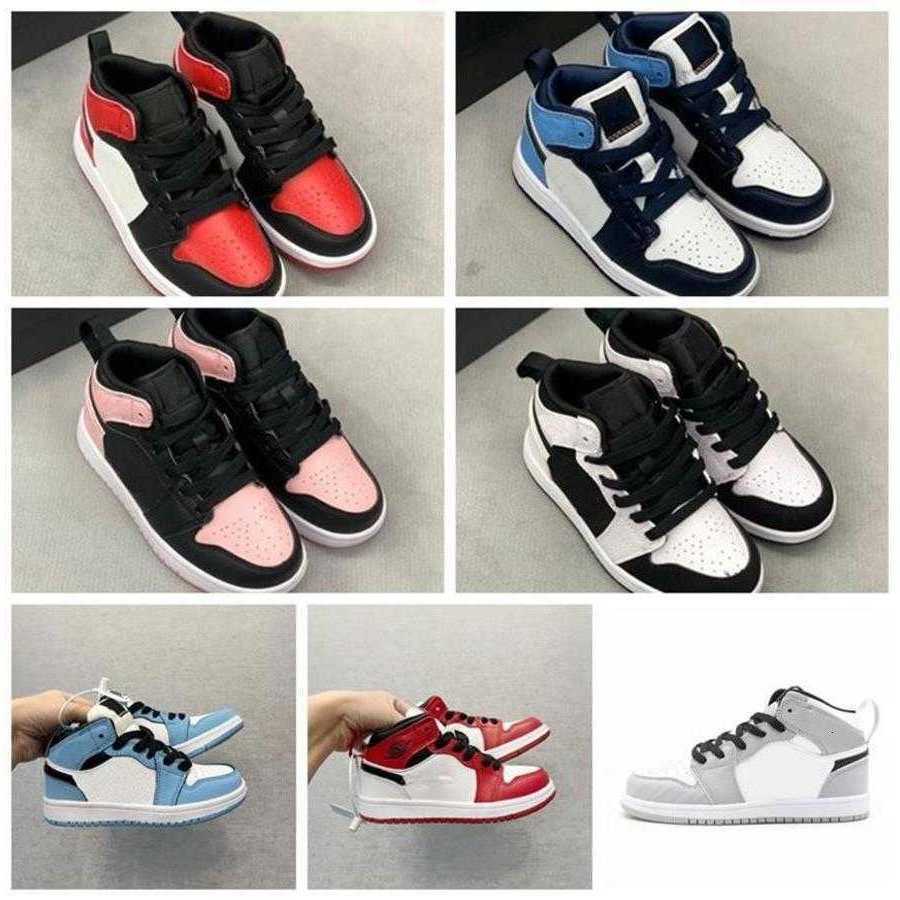 

Jordns Designer Infants Jumpman J1 Kids Basketball Shoes Children Game Royal Scotts Obsidian Chicago Bred Boys Girls Sneakers Mid Multi Chaussures Zapatos, #6