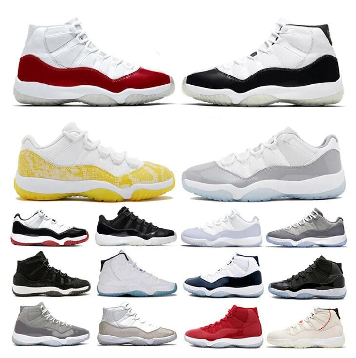 

Jumpman 11 11s mens basketball shoes DMP Cherry cool Gement Grey Yellow Snakeskin gym red Space Jam UNC Jubilee Bred Concord Midnight Navy men women sports sneakers 47, 27