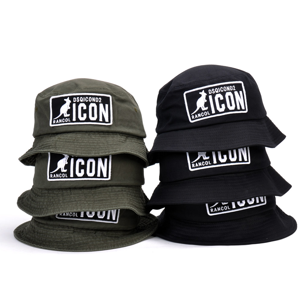 

DSQ ICOND2 Casual Fashion Trend Fisherman hat Simple Classic Letter Print Couple Unisex Sports Hat DSQ ICON Street Fashion Top Quality Hat, Black