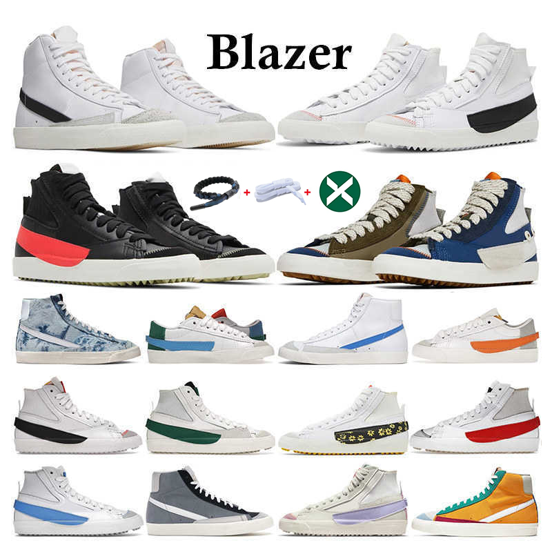 

Designer Blazer Mid 77 running Shoes Vintage Blazers Jumbo Men Women Black White Multi Color White Indigo Pine Green Mens Trainers Platform Sneakers Outdoor, (14) 36-40