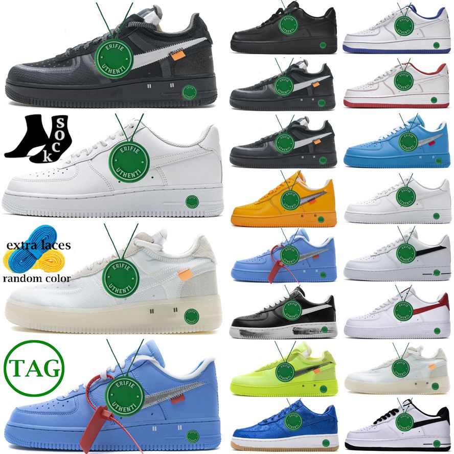 

2023 Men Women Air''forces 1 Shadow Off shoes Triple Black Skeleton red running Shoe Wheat Whtie X MCA platform sneakers Metallic Gold, Color # 16