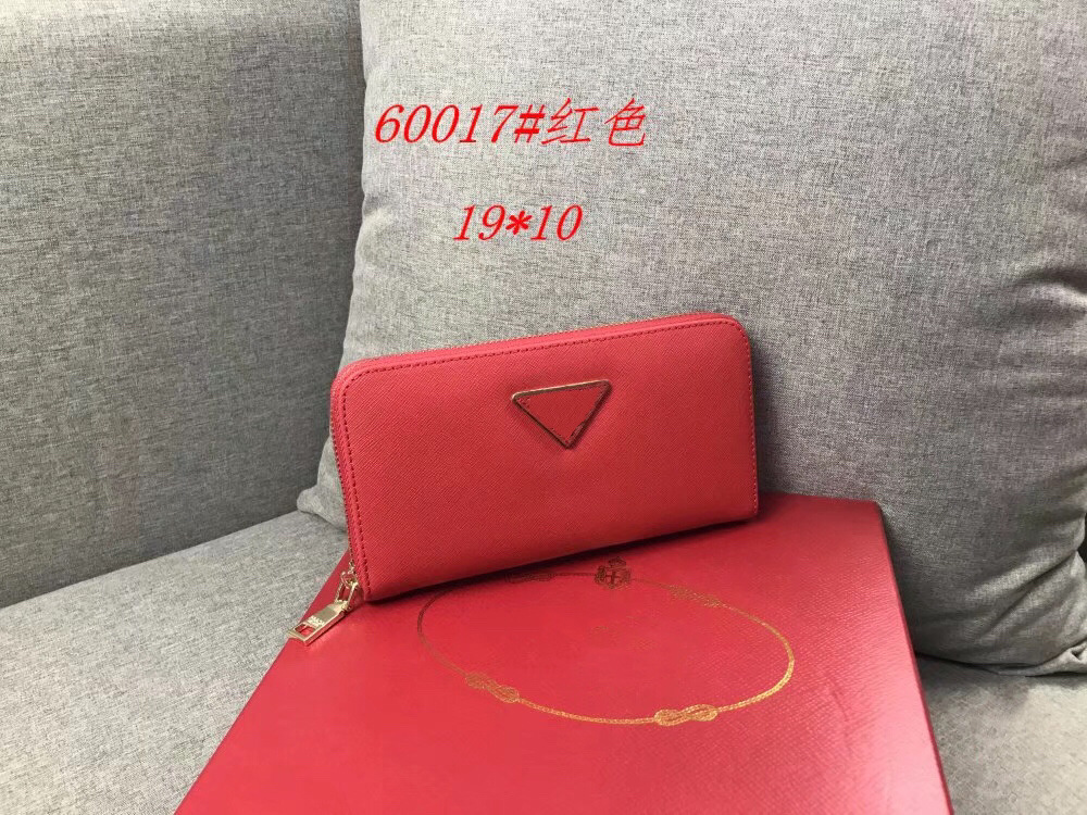 

European Foreign Trade Wholesale Unisex Cross Pattern Long Wallet Zipper Wallet Triangle Mark, Aspic