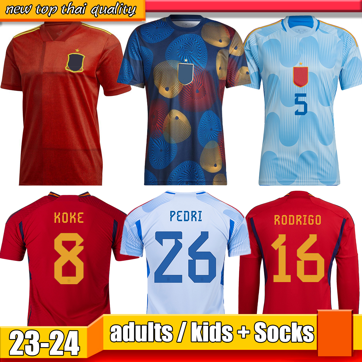 

2022 Espana spain ASENSION soccer jerseys Fans Player version 20 21 22 23 MORATA GAVI KOKE FERRAN PEDRI HOME AWAY football shirt WOMEN KIDS KIT Jerseys de futbol, 04