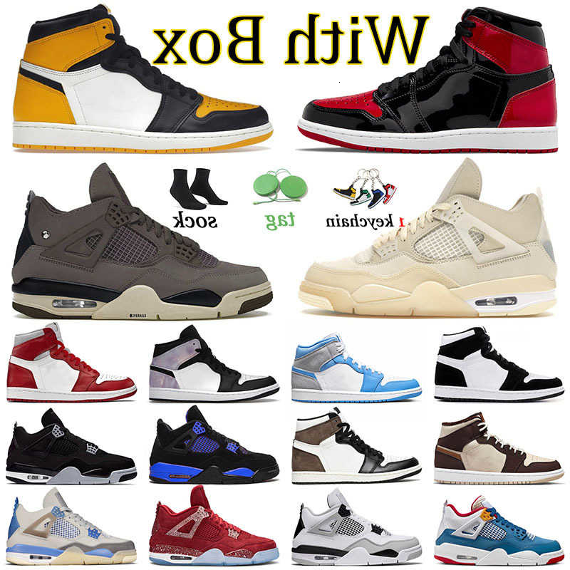 

1 Jumpman 4 Retro Basketball Shoes 4s J4 Men Trainers Violet Ore J1 Off Women Sports 1s Yellow Toe Stealth Stage Haze Black Cats White Sneakers Big Size Us 13, 36-47 a ma manire x violet ore