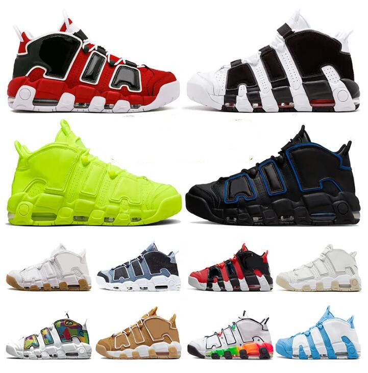 

NEW Air More Uptempos 96 Basketball Shoes Max Black Royal Action Grape Light Aqua Valerian Battle Blue Volt White Tatal Orange Hoops Barley Green 96s Trainer Sneakers, 11