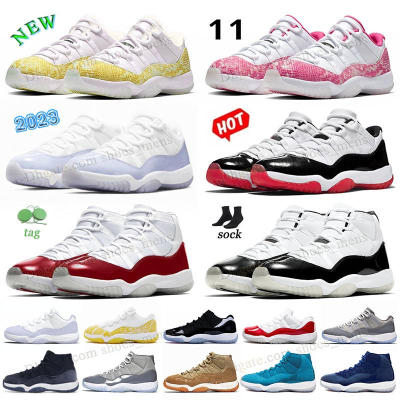 

Jumpman 11 Retro Basketball Shoes Cherry 11s High Cool Gray J11 Cement Grey Cherry Snake Skin Yellow Jubilee 25th Velvet Low Concord Space Jam J 1 Bred Jordens Sneakers, A48 36-47 low pure violet