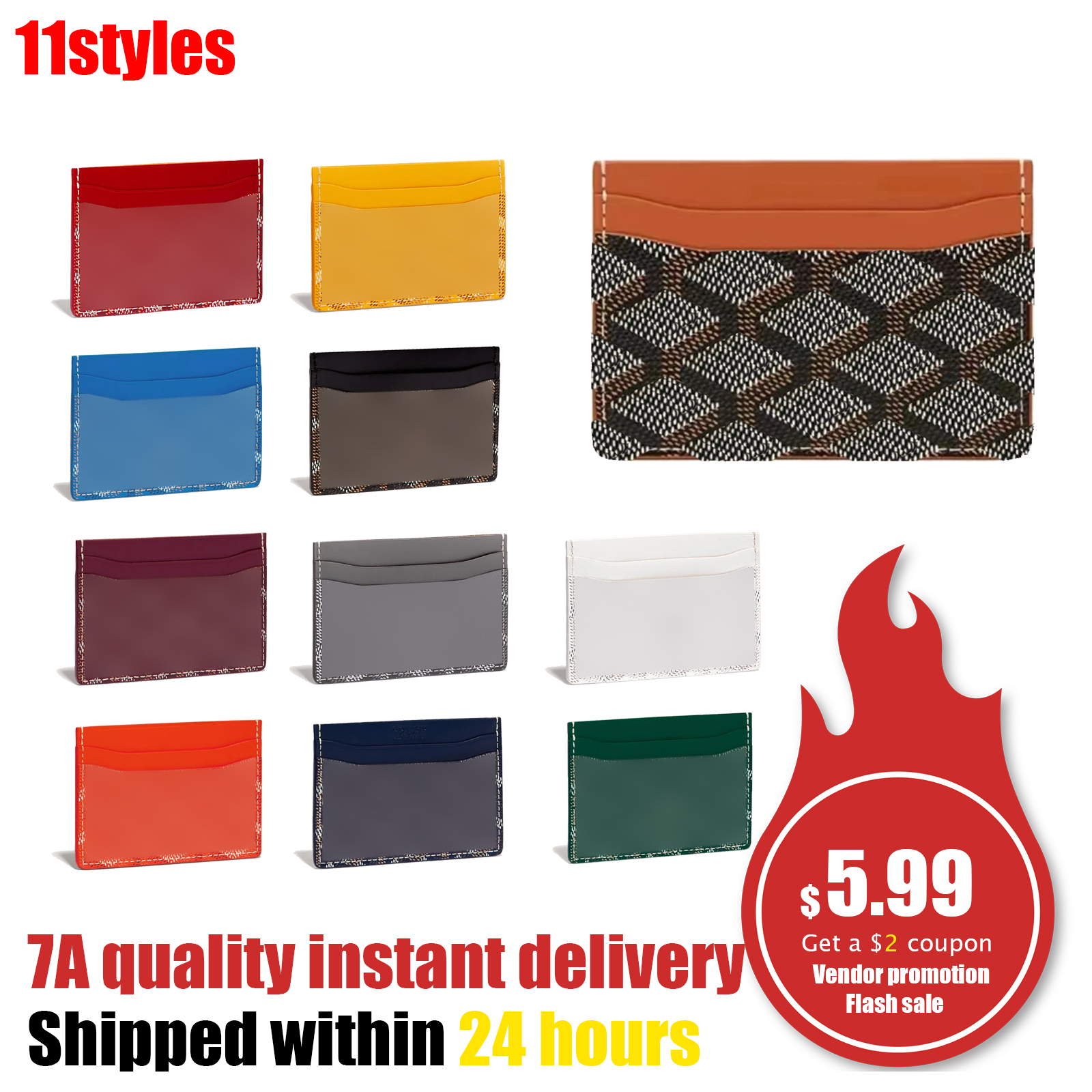 

goya PORTE CARTES SAINT SULPICE Card Wallet Card pack card holder Women men Wallets Credit card classic Key purse 4 card slot CardHolder banknote Coin passport holder, Black