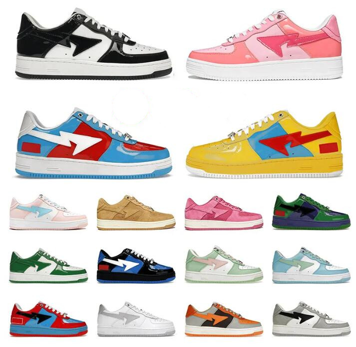 

2023 Sk8 Men Women Casual Bapesta Shoes a Bapestas Sta Low Abc Camo Stars White Grey Green Beige Sude Red Black Ge Mens Trainers Plateforme, 37