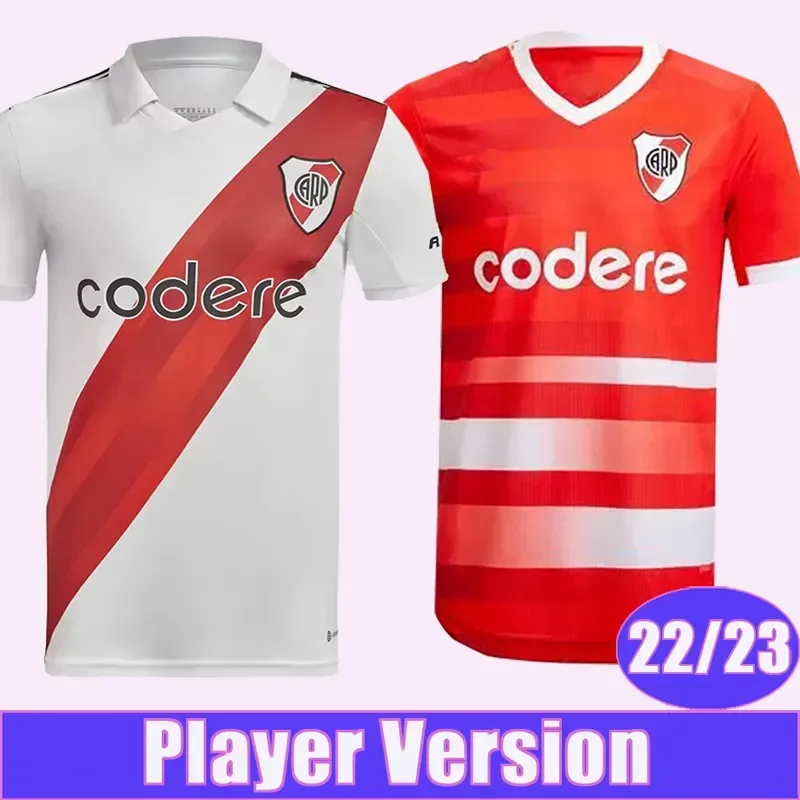 

2223 River Plate PINOLA Player Version Soccer Jerseys M.BORJA PEREZ Home White Away Football Shirt DE LA CRUZ Short Sleeve Uniform, Qy9977 22 23 home afa patch
