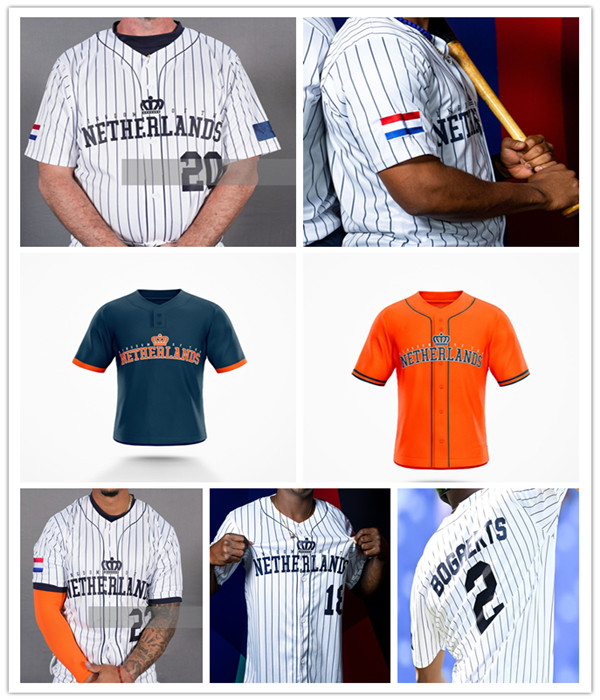 

2023 Team Netherlands Baseball Jersey Xander Bogaerts Jurickson Profar Chadwick Tromp Jonathan Schoop Didi Gregorius Roger Bernadina Andrelton Simmons Palacios, Men dark green