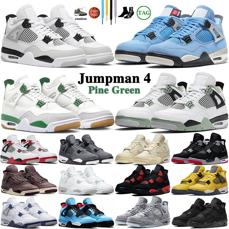 

Jumpman 4 4s Basketball Shoes Military Black Cat Pine Green Sb Sapphire Oreo Kaws Cactus Jack Cool Greys University Blue Seafoam Red Cement Men Women Sports Sneakers, #33