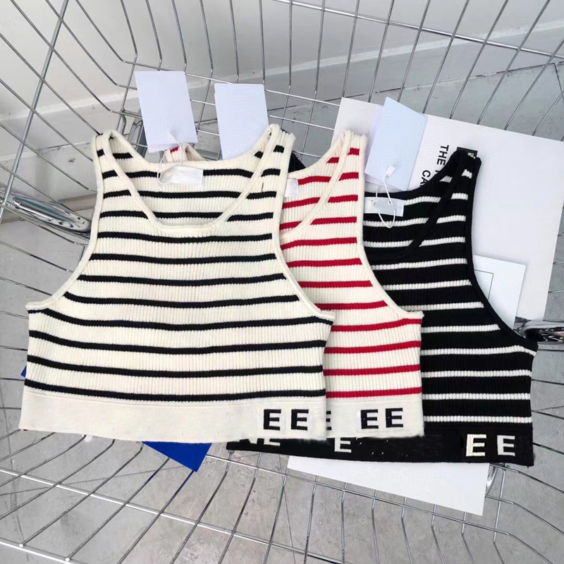 

Womens crop top streetwear shirt sweater shirt knits tee designer tank tops women clothing fashion letter summer sleeveless pullover vest casual camis sexy