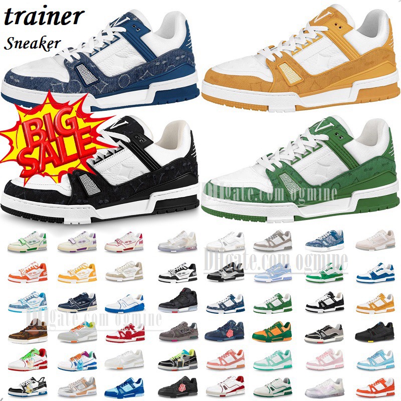 

Luxury designer Running renner shoes Logo Embossed men Trainer Sneaker triple white sky blue black green yellow denim low platform mens sneakers women trainers 36-45, 1 [36-45]