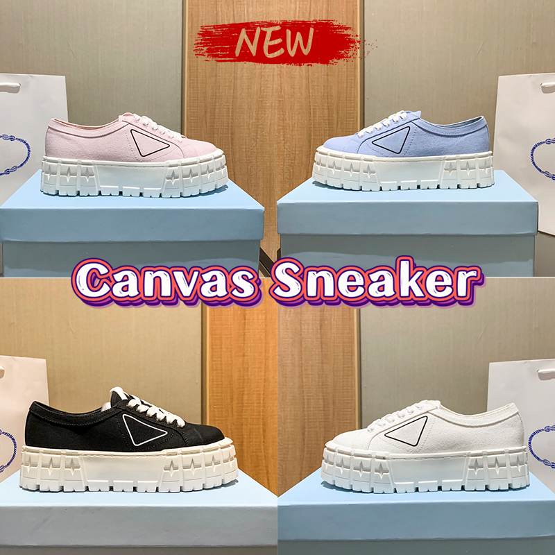 

Designer Canvas Shoes Women Luxury Casual Shoe Double Wheel Sneakers Nylon Trainers Womens Alabaster Pink Black White Height Increasing 5CM Sneaker Trainer US 4-10, 04 celeste