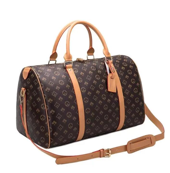 

Designer Duffle Bag pu leather Weekend Travel Bags Men Women Luggages creative 3913 Black flowers stitching hanbags 45cm The large capacity tote bag Luggage, 55cm