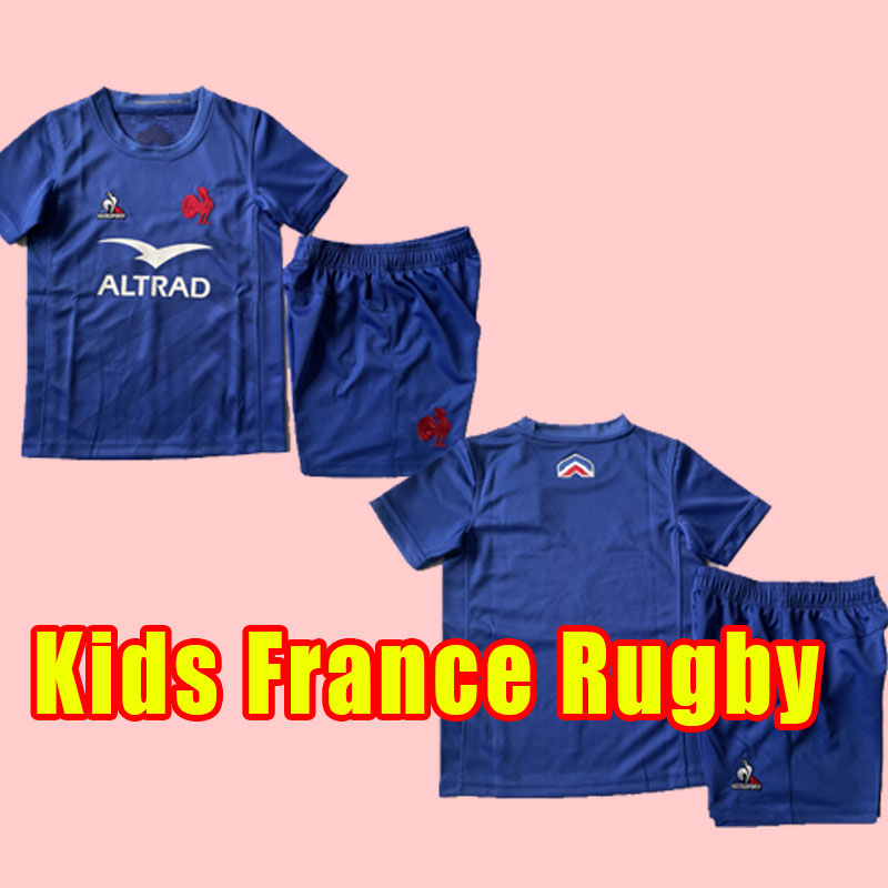 

Kids Super Rugby Jerseys 22 23 Maillot de French POLO BOLN shirt Men size 16-26 2022 2023 world cup training pants home away full kits, As shown