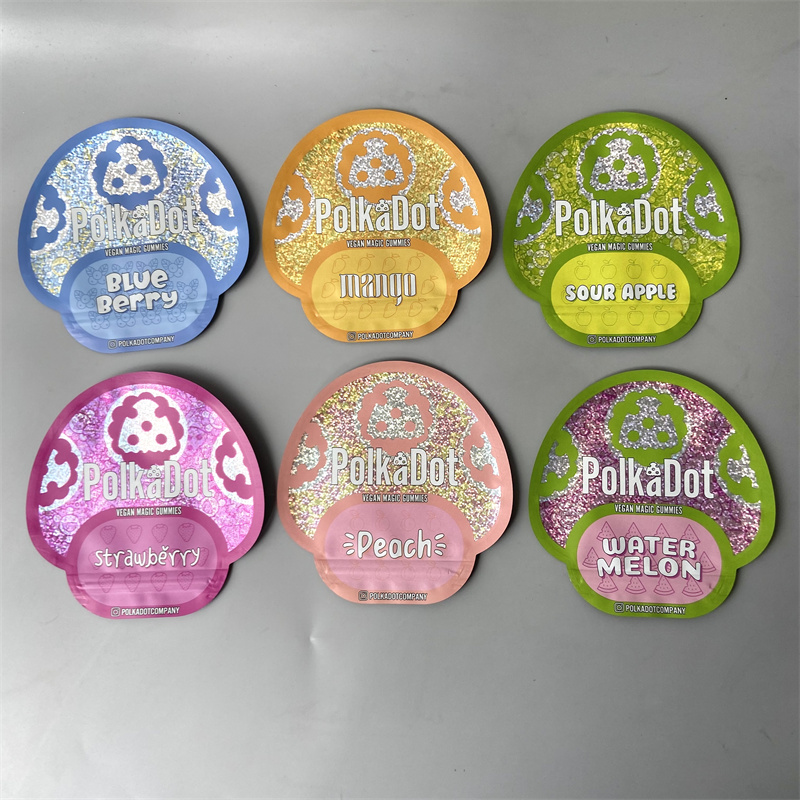 

3.5g Polkadot ziplock bags smell proof cali packs 420 packaging mylar bag