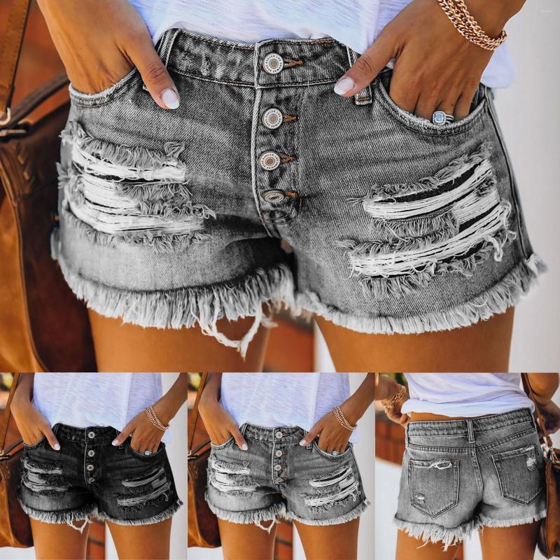

Women's Shorts Denim Sexy Casual Jeans Female Womens Hole For Women Knee Length Sleeping, Black