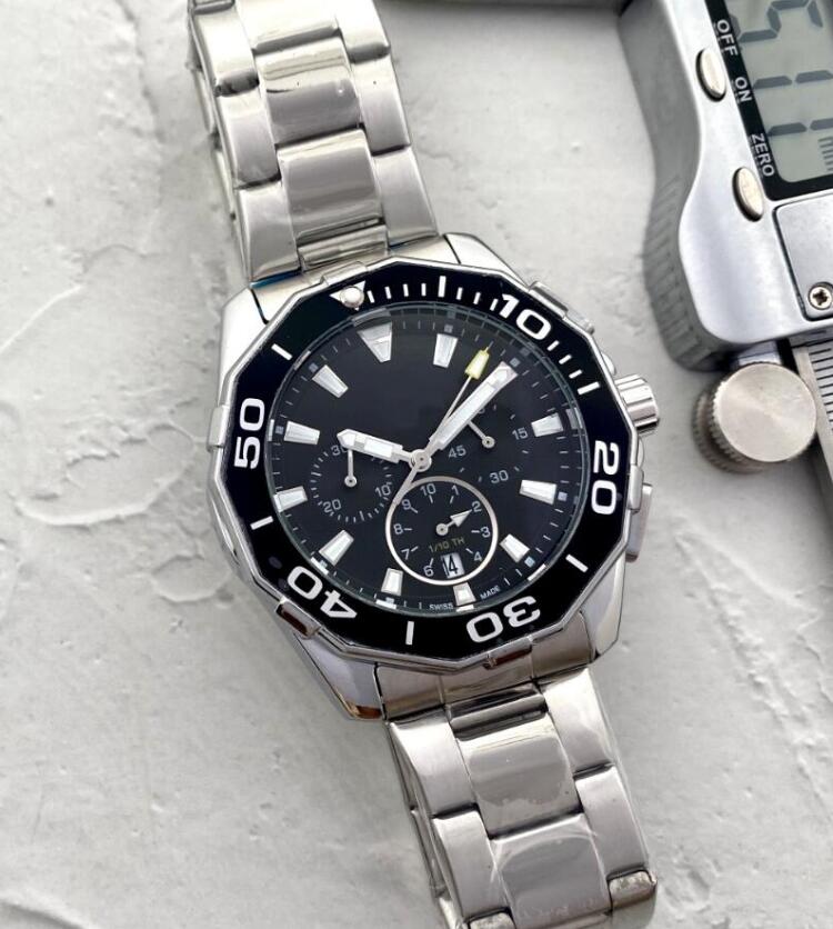 

New Five stitches luxury mens tag heuerity watches All dial work Quartz Brand chronograph clock leather belt men fashion accessories wristwatches