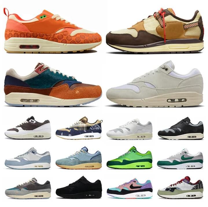 

1 87 men Running Shoes 1s Patta Aqua Noise Black Grey Monarch Night Maroon Baroque Brown Cave Stone Saturn London Amsterdam Airmaxs mens womens Sports Sneakers, 23