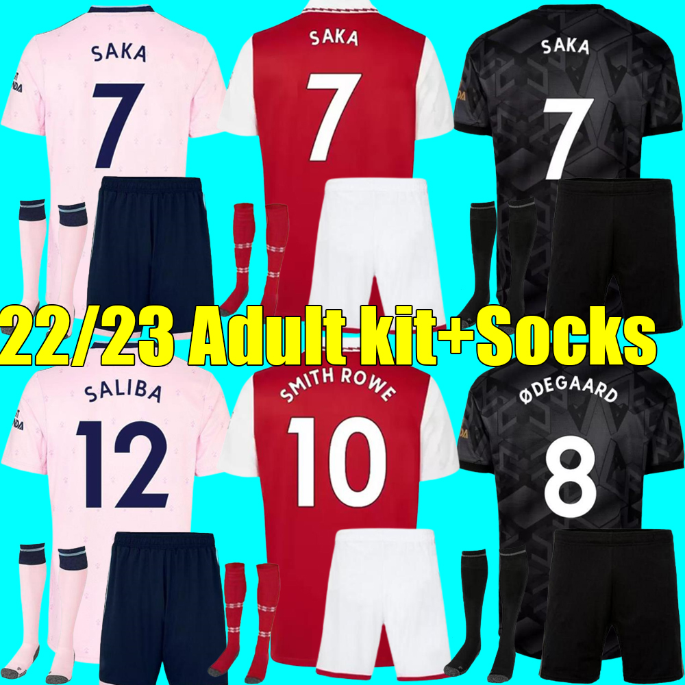 

22 23 kit ArSEn soccer jerseys gunners ODEGAARD THOMAS PEPE SAKA TIERNEY HENRY WILLIAN SMITH ROWE 2022 2023 football shirt set Men Kit uniform, 22/23 third+socks