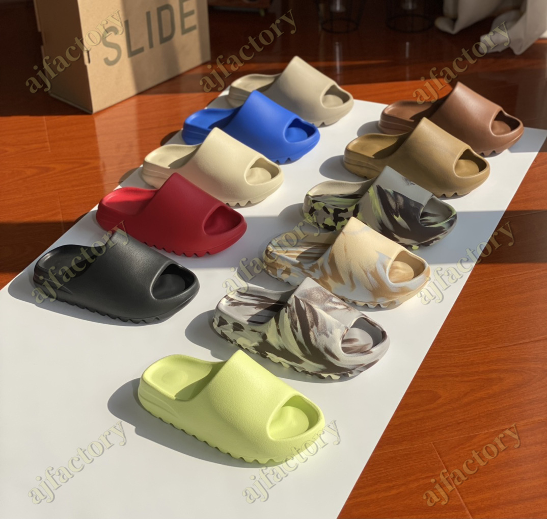 

2023 Men mens Women Sandals Slides Slippers bone Resin Desert Sand Azure runner Ararat Rubber West Summer slider sliders west Brown Flat Onyx slide, 13#
