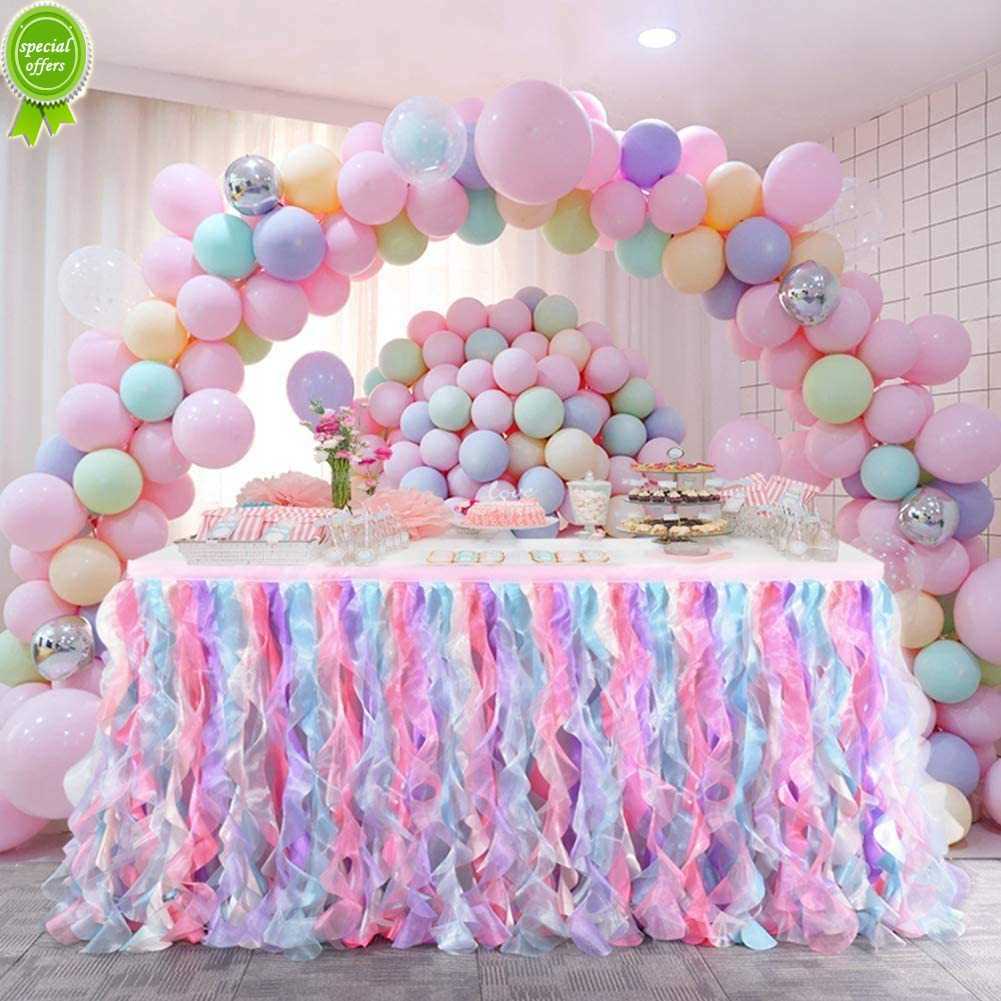 

New 6ft Table Skirt Bluekate Rainbow Party Tutu Table Skirt for Unicorn Party Decorations 1st Birthday Baby Shower Dcor DIY Mermaid