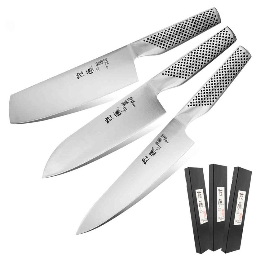 

3pcs of Japanese Chef's Salmon Sushi Kitchen Sashimi Cooking Knife Set203n