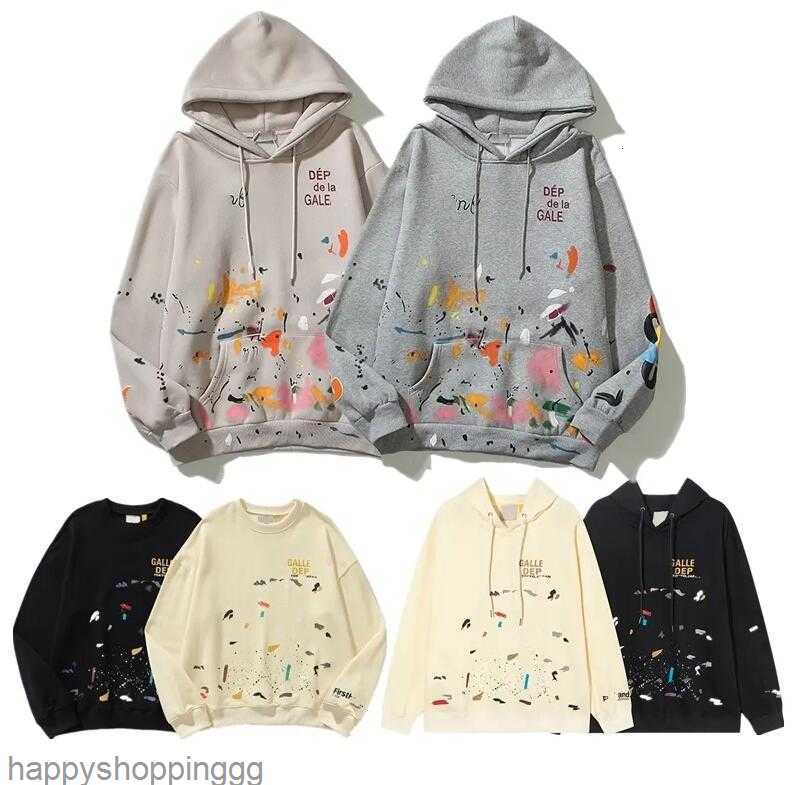 

Men's Hoodies Sweatshirts Hoodie Designer Galleryes depts Gary Painted Graffiti Used Letters Printed Loose Casual Fashion Men and Women 5CGW
