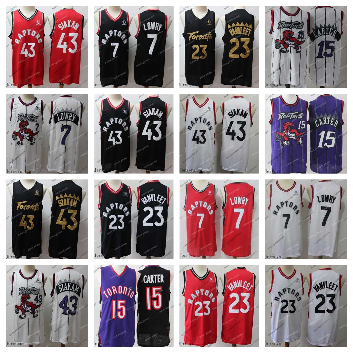 

Toronto''Raptors''Men Jersey Pascal 43 Siakam Fred 23 VanVleet Leonard Vince Jersey 15 Carter 7 Lowry 1 McGrady Basketball''NBA''Jerseys, #2