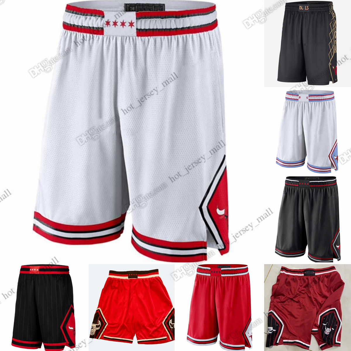 

Printed 2023 City Swingman Pants Edition Basketball Shorts Vucevic DeRozan Ball Caruso Team Performance Black Red Short, As picture