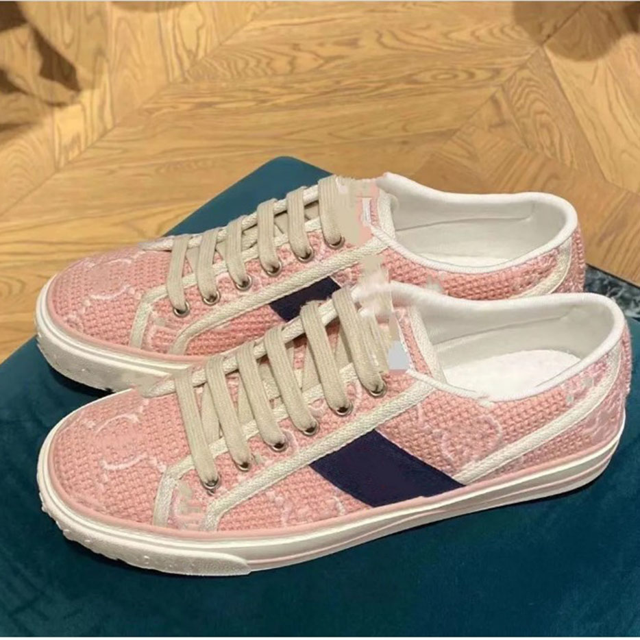 

Lovelight Screener sneakers crystal ladies sneaker shoes Webbing Sneakers Designer Stripe Fashion Dirty Leather Lace-up Tennis Shoe Fabric for women asMNB00003