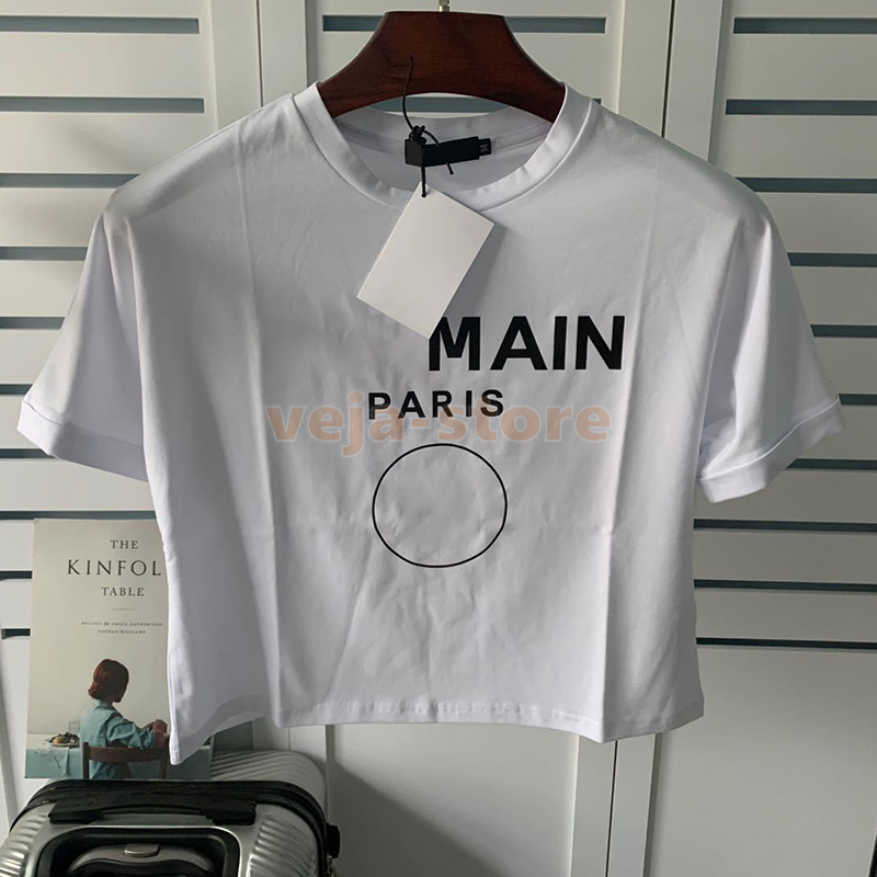 

Womens Designer T Shirt O-neck Summer Top Letters Printed Tee High Quality navel-less short sleeve Female Casual Short Sleeves Crew Neck Tops Size -L OQNN, #01