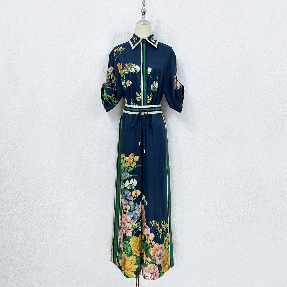 

Women's Two Piece Pants Australian designer designs 2023 linen shirt and pants print set, Multi