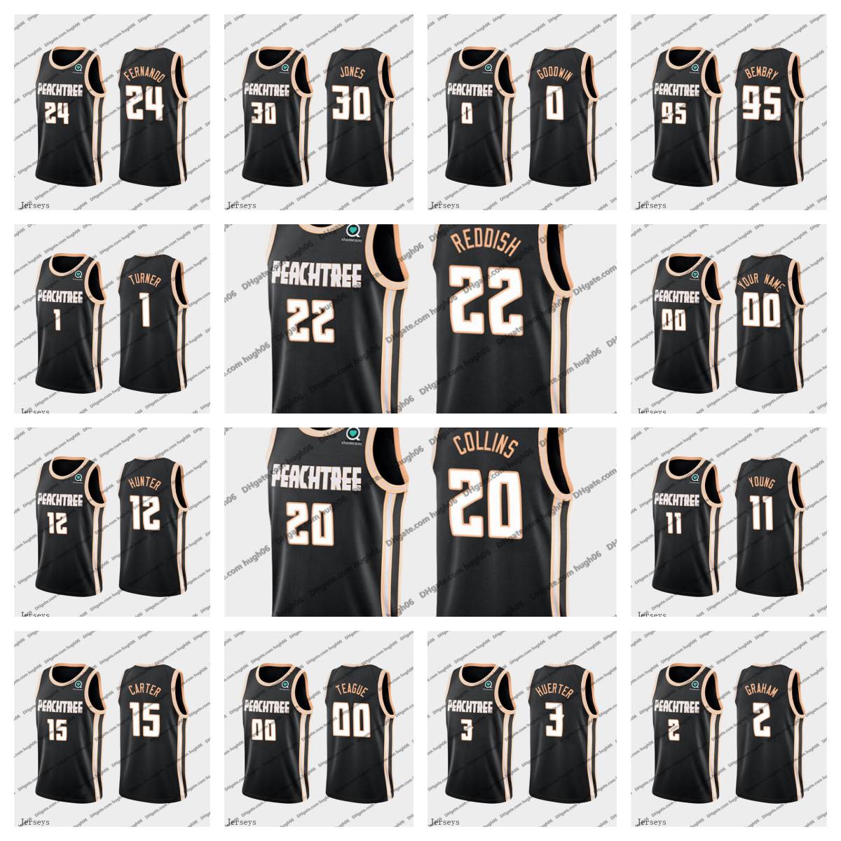 

Atlanta''Hawks''Men Jersey 0 Brandon Goodwin 11 Young 20 John 12 Hunter 15 Carter 24 Fernando 30 Jones 1 Turner Collins Trae Vince City''NBA''Basketball Jersey, #4