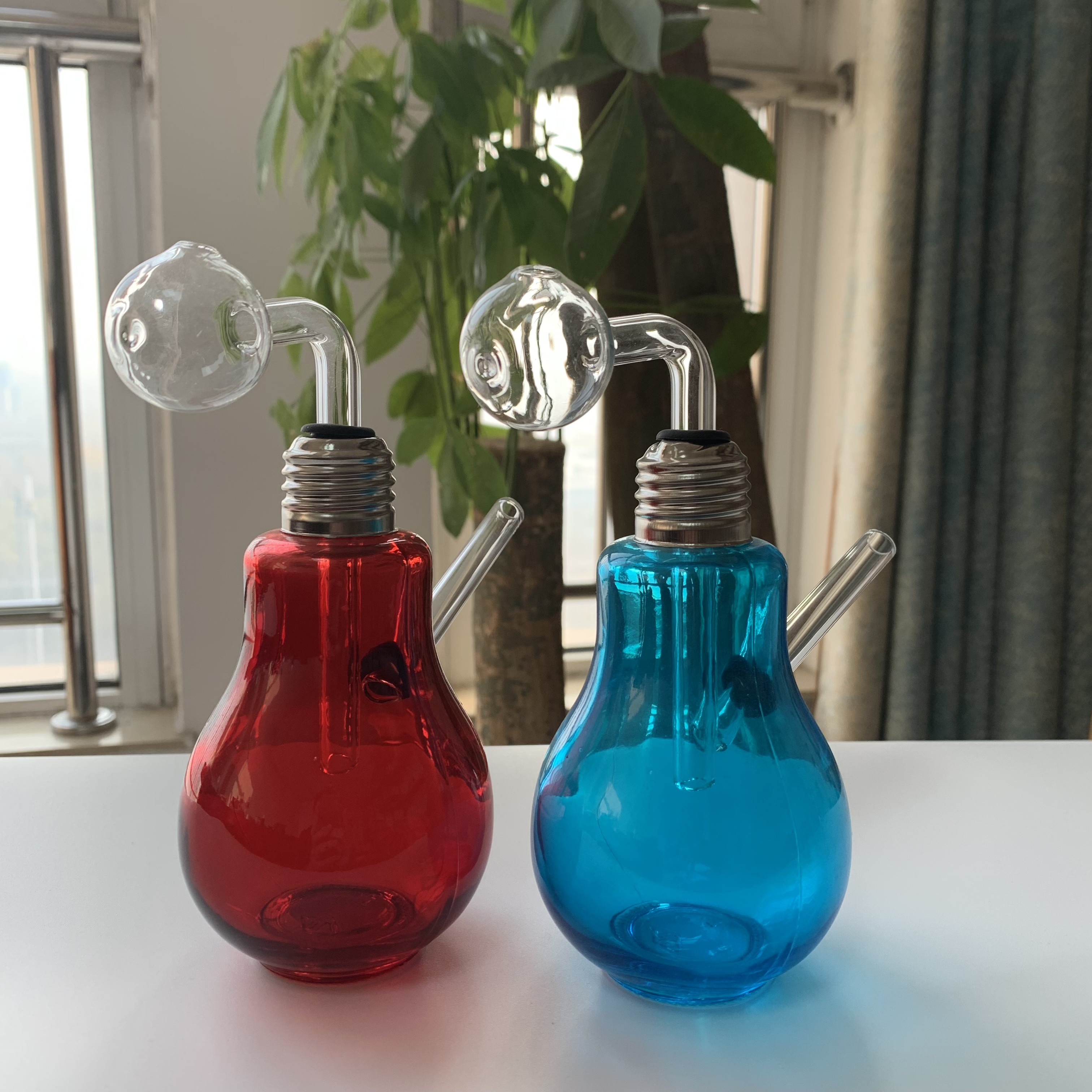 

5 inch bulb Glass water pipe bubble oil burner hookah dab rig bongs