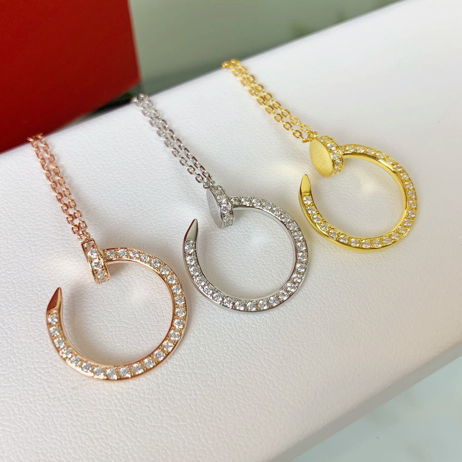 

Nail necklace clou Series pendant Gold plated 18K for women designer for man diamond T0P official reproductions fashion crystal classic style exquisite gift 025