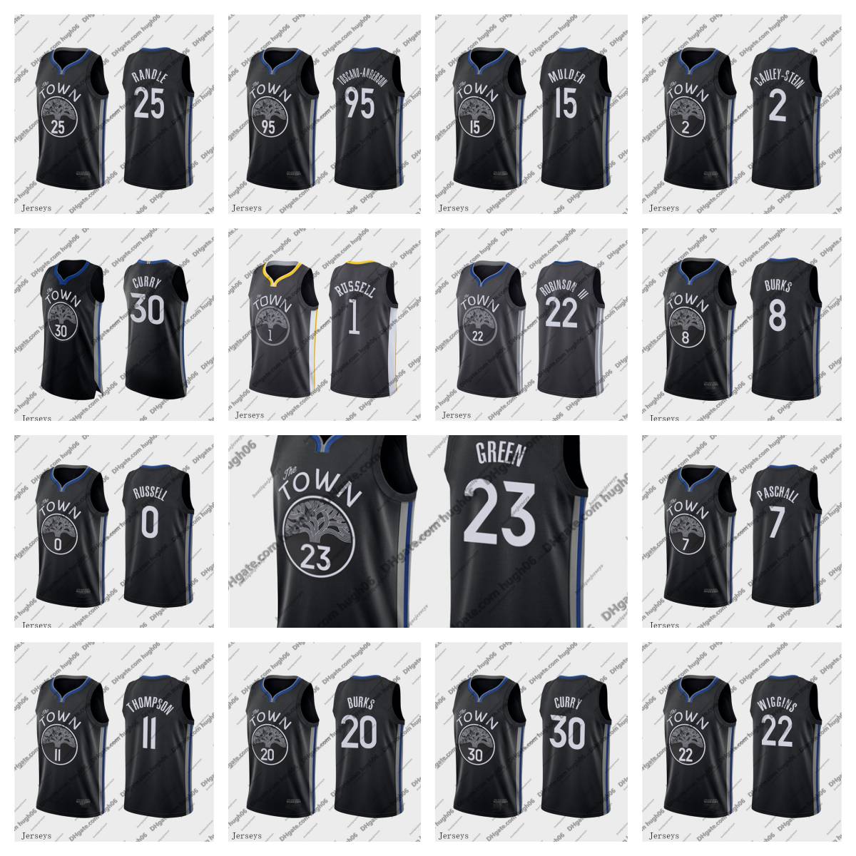 

Golden State''Warriors''Men Russell 22 Wiggins 30 Curry 11 Thompson 1 Russell 25 Randle Mulder D'Angelo Stephen Klay City''NBA''Basketball Jerseys, #2