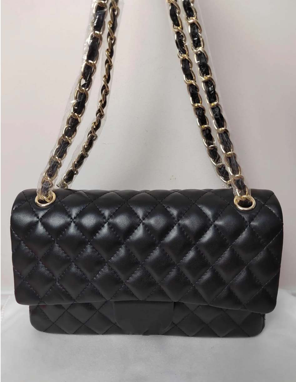 

5A Designer Top custom luxury brand bag Channel 2022 Handbag Leather leather cowhide gold or silver chain Slant shoulder 2.55cm black pink and white, Beige white