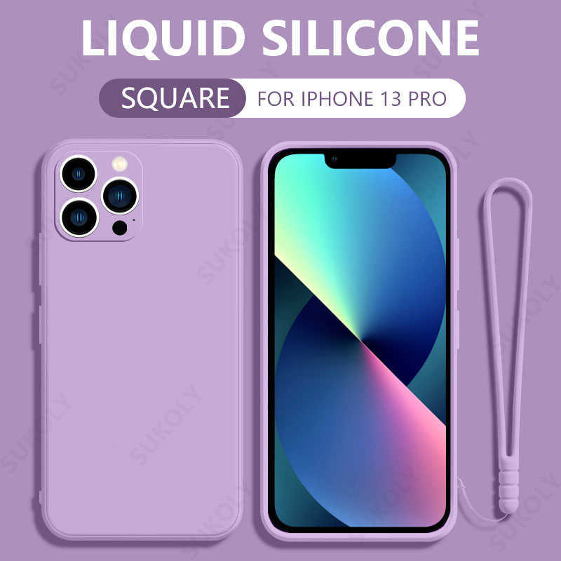 

Liquid Silicone Lanyard Case For iPhone 11 12 13 Pro Max XS XR X 7 8 SE 2020 2022 Coque iPone 14 Pro Max Soft Hand Strap Cover, Dark green