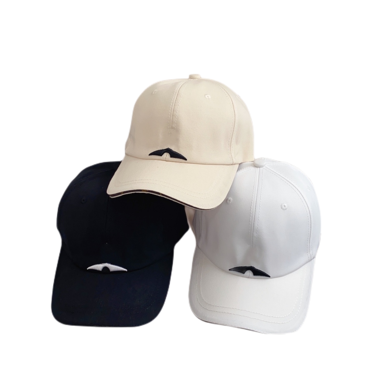 

Luxury Canvas Baseball Cap Designer Sun Hat Men Women - Adjustable Plain Sports Fashion Quality Hat Exquisite Craftsmanship, White