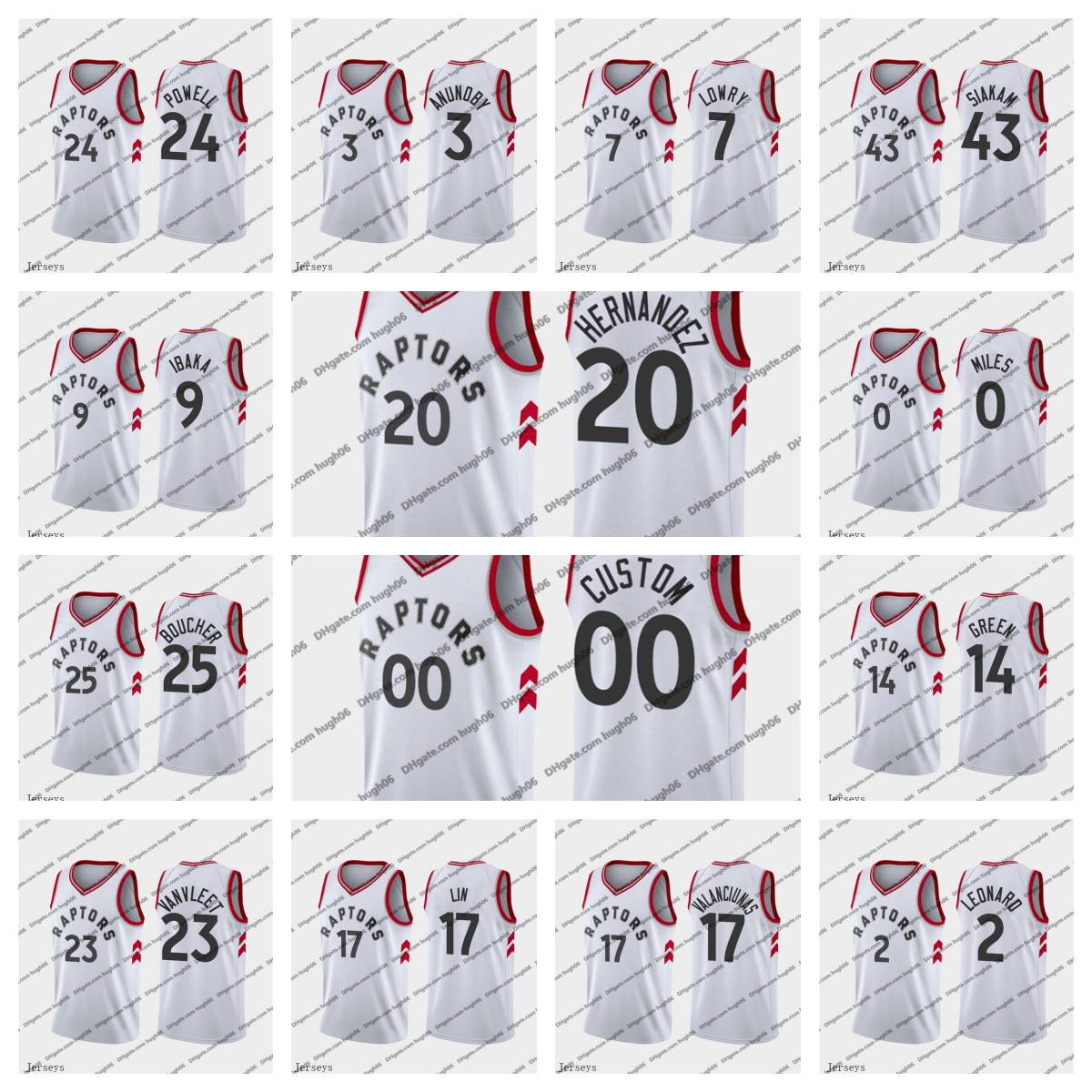 

Toronto''Raptors''Men Jersey Siakam Lowry 9 Ibaka 2 Leonard 20 Hernand 0 Miles 25 Boucher 14 Green Pascal Kyle DeMar Kawhi Association''NBA''Basketball Jerseys, #7