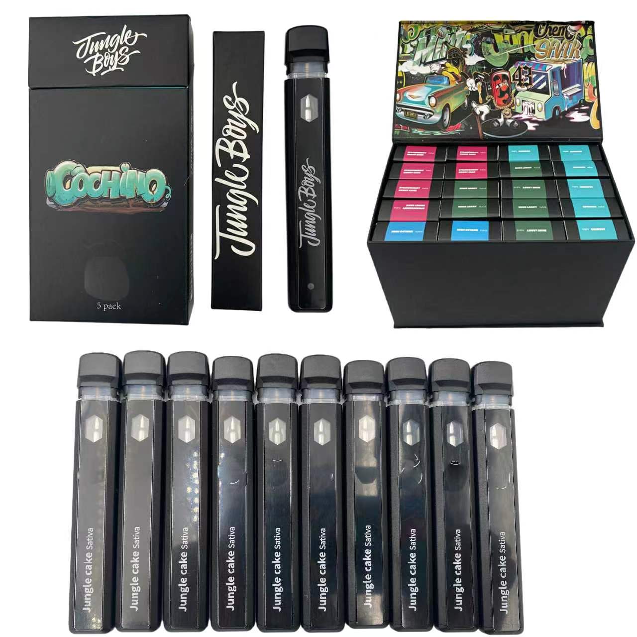 

Sample For Jungle boys Disposable Disposable Vape Pen kit E Cigarettes Empty vape Pen 280mAh Battery Start Kits 1.0ml Cartridge With Box Packaging
