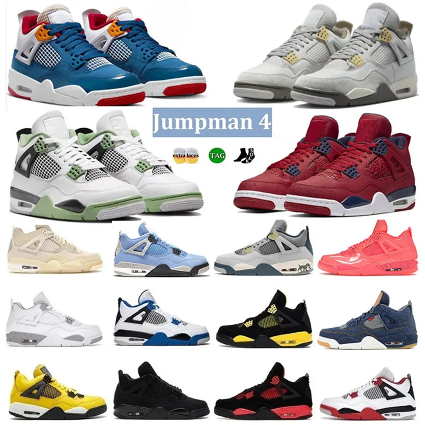 

Cheap Price Jumpman 4 Basketball Shoes 4s Men Women Gray Rabbit Seafoam Messy Room Black Cat White Oreo Sport Trainer Sneakers Qw, Light yellow