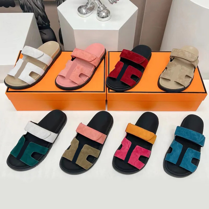 Chypre Sandal Designer Slippers Women Men Sliders Summer Shoes Fashion Genuine Leather Denim Flat Heels Beach Sandals With Box Size 35-44-image-862653040